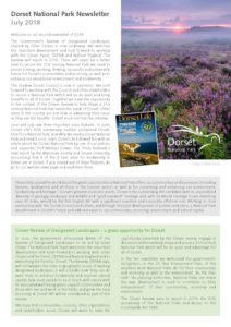 Dorset National Park Newsletter July 2018