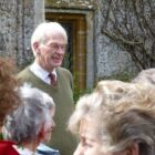 Sir Mervyn Medlycott, Bt welcoming our group (MS)