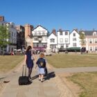 Looking out from Cathedral at the green