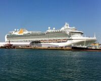 Azura dwarfs both our ship and Shieldhall!