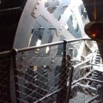 Some of the drive machinery from the engine room to the screw propeller