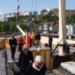 On the main deck at the bow