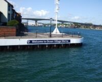 Arrival back at Ocean Village Marina at the end of a bracing but enjoyable cruise