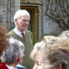 Sir Mervyn Medlycott, Bt welcoming our group (MS)
