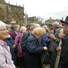 Listening to our Dorset Blue Guide Mr Peter Welton (PB)